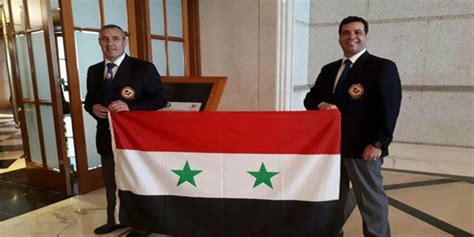 syrian karate referee qazma gets new international referee badge syrian arab news agency