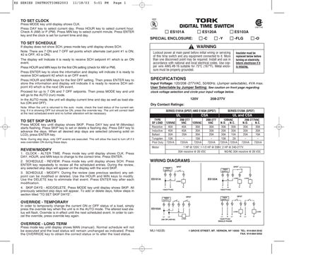 tork digital time switch wiring diagrams nsi industries esa user manual page