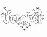 October Freecoloring sketch template