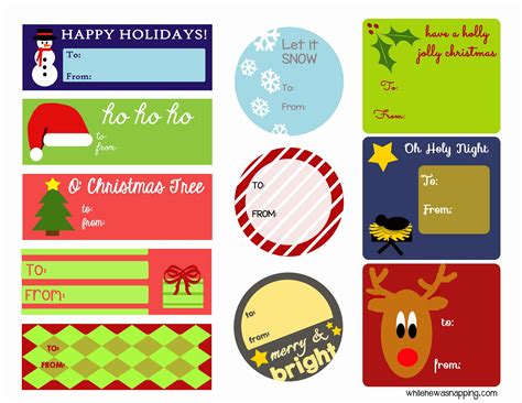 holiday printable gift tags    napping