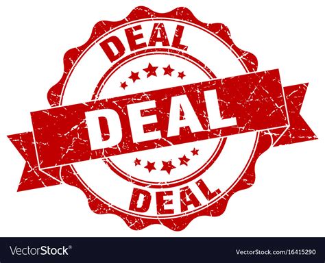 deal stamp sign seal royalty  vector image