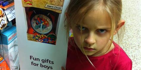 7 year old girl s viral photo convinces tesco to remove sexist signs