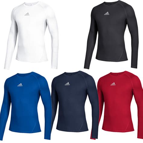 adidas alphaskin youth long sleeve baseball compression shirt bases loaded