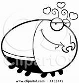 Beetle Cartoon Outlined Clipart Amorous Sleeping Thoman Cory Coloring Vector 2021 Clipartof sketch template