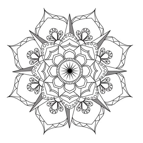 flower mandala coloring page adult coloring art therapy  coloring home