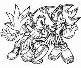 Sonic Coloring Shadow Pages Silver Print Hedgehog Team Hedgeho Generations sketch template