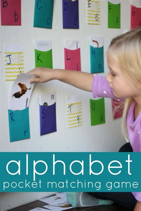 alphabet pocket matching game toddler approved