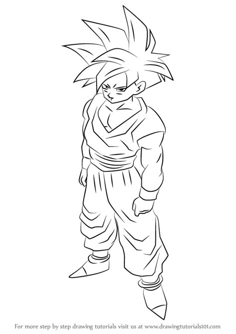 Learn How To Draw Teen Gohan From Dragon Ball Z Dragon