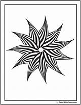 Geometric Coloring Pages Kids Patterns Star Colorwithfuzzy Point Pinwheel Print Pattern Customize Detailed Designs Color Printable Colouring Templates Colour Getcolorings sketch template