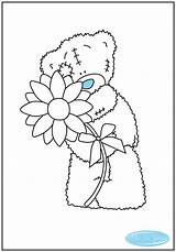 Teddy Tatty Pages Coloring Bear Flower Colouring Bears Colour Holding Cute Printable Printablecolouringpages Animal sketch template