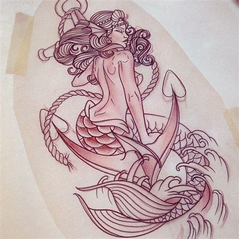 Mermaid Anchor Tattoo Mermaid Sleeve Tattoos Mermaid Tattoo Designs