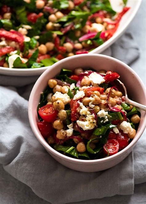 greek marinated chickpea salad recipetin eats