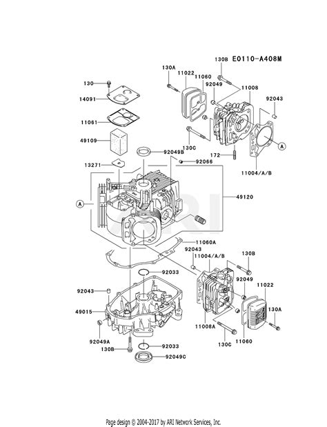 kawasaki fhv   stroke engine fhv parts diagram  cylindercrankcase