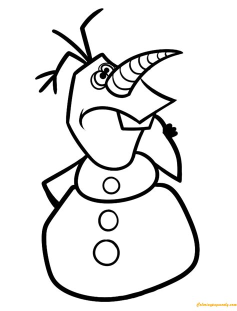 olaf coloring page  printable coloring pages