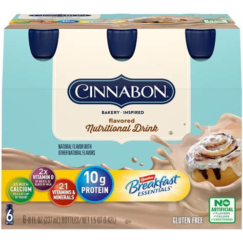 carnation breakfast essentials cinnabon bakery inspired flavored