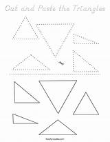 Triangles Paste Coloring sketch template