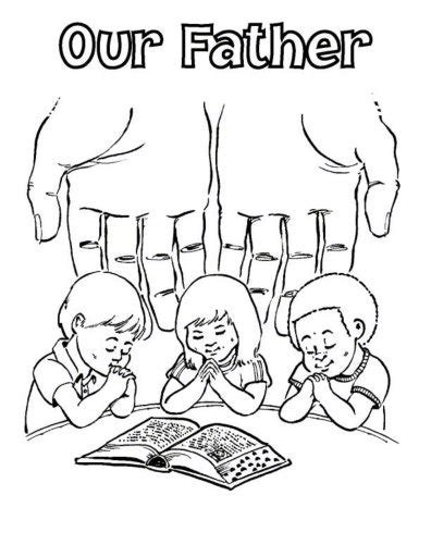 lords prayer coloring pages  children  parents