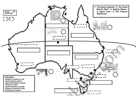 map  australia worksheet  world maps gambaran