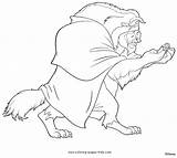 Beast Beauty Coloring Pages Disney Printable Color Kids Sheets Belle Found sketch template