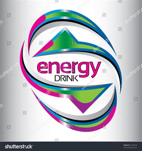 energy drink label stock vector illustration  shutterstock