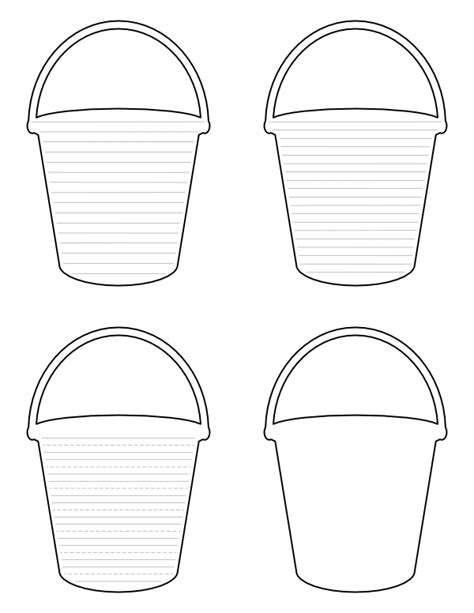 printable bucket shaped writing templates