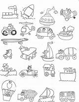 Transportation Printable Activities Worksheets Activity Classroom Coloring Kindergarten Pages Esl Vocabulary Worksheeto Via sketch template