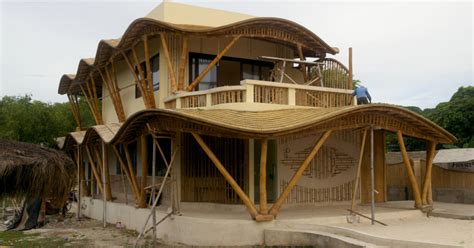 bamboo houses  designed   strong  safe goodnet