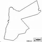 Outline Maps Jordan Cities Main Boundaries Governorates sketch template