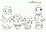 Coloring Muslim Pages Islamic Family Ana Clipart Cartoon Teachers Kids Printable Color Book Template Pdf Clip Ramadan Library Papan Pilih sketch template