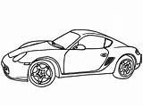 Porsche Coloring Cayman Pages Printable Kids Coloringonly sketch template