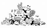 Reef Coral Barrier Corail Korallen Becuo Reefs Designlooter Coloriageetdessins Einfach Getdrawings sketch template