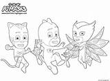 Pj Masks Mask Coloring Pages Printable Party Drawing Sketch Owlette Gekko Disney Max Color Kids Print Getdrawings Junior Book sketch template