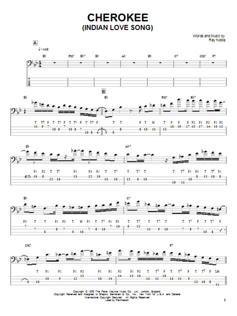 Cherokee Indian Love Song By Victor Wooten Bass Tab