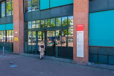 entrance  stadsloket centre  amsterdam editorial image image  hall cityscape