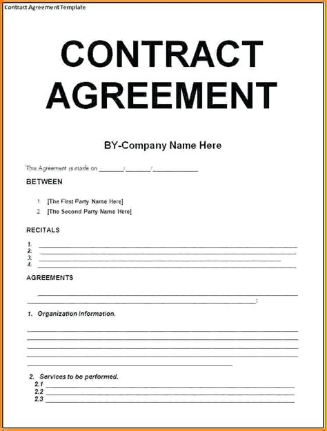 contract agreement letter  examples format  examples