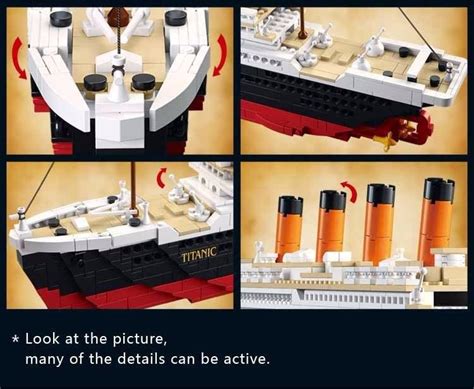 building cruise blocks toy ship nanoblock sluban titanic model marine