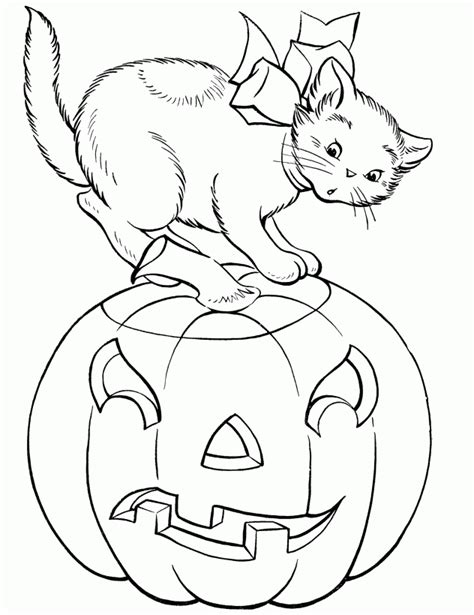 halloween cat coloring pages coloring home