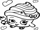 Coloring Queen Cupcake Shopkins Pages Getcolorings sketch template