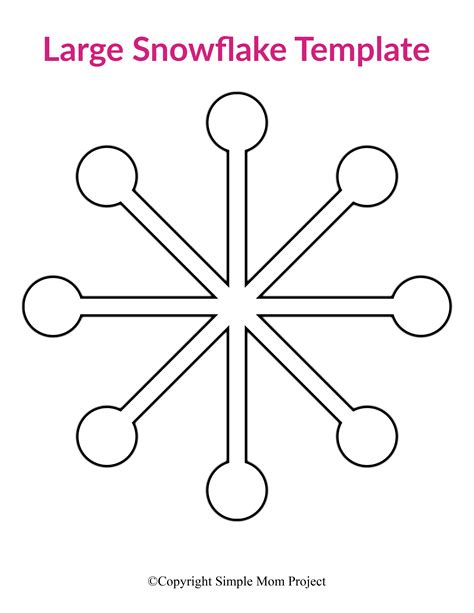 printable large snowflake templates  images snowflake