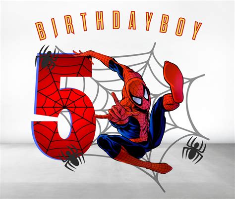 spiderman birthday boy png  cumpleanos png etsy espana