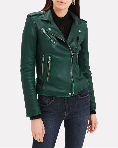 newhan green leather jacket
