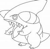 Gible Volcanion Supercoloring sketch template