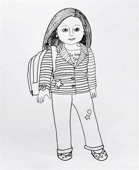 printable american girl coloring pages  gvjp