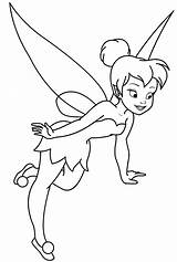Tinkerbell Coloring Pages Printable Fairy Cute Girls Color Print Friends Pdfs Princess sketch template
