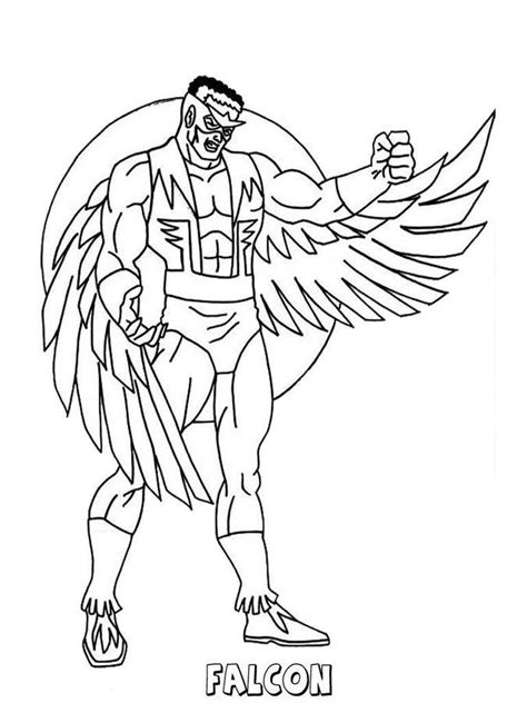 falcon coloring pages  coloring pages  kids avengers