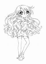 Coloring Pages Girl Anime Cute Girls Gothic Goth Emo Angel Color Pretty Printable Deviantart Adults Print Kids Drawings Drawing Jupiter sketch template