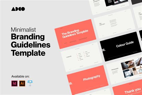 minimal brand guidelines template  templates creative