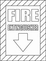 Fire Extinguisher sketch template