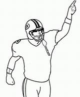 Coloring Nfl Football Pages Player Drawing Clipart Cartoon Print Library sketch template