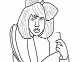 Coloring Gaga Lady Pages Popular sketch template